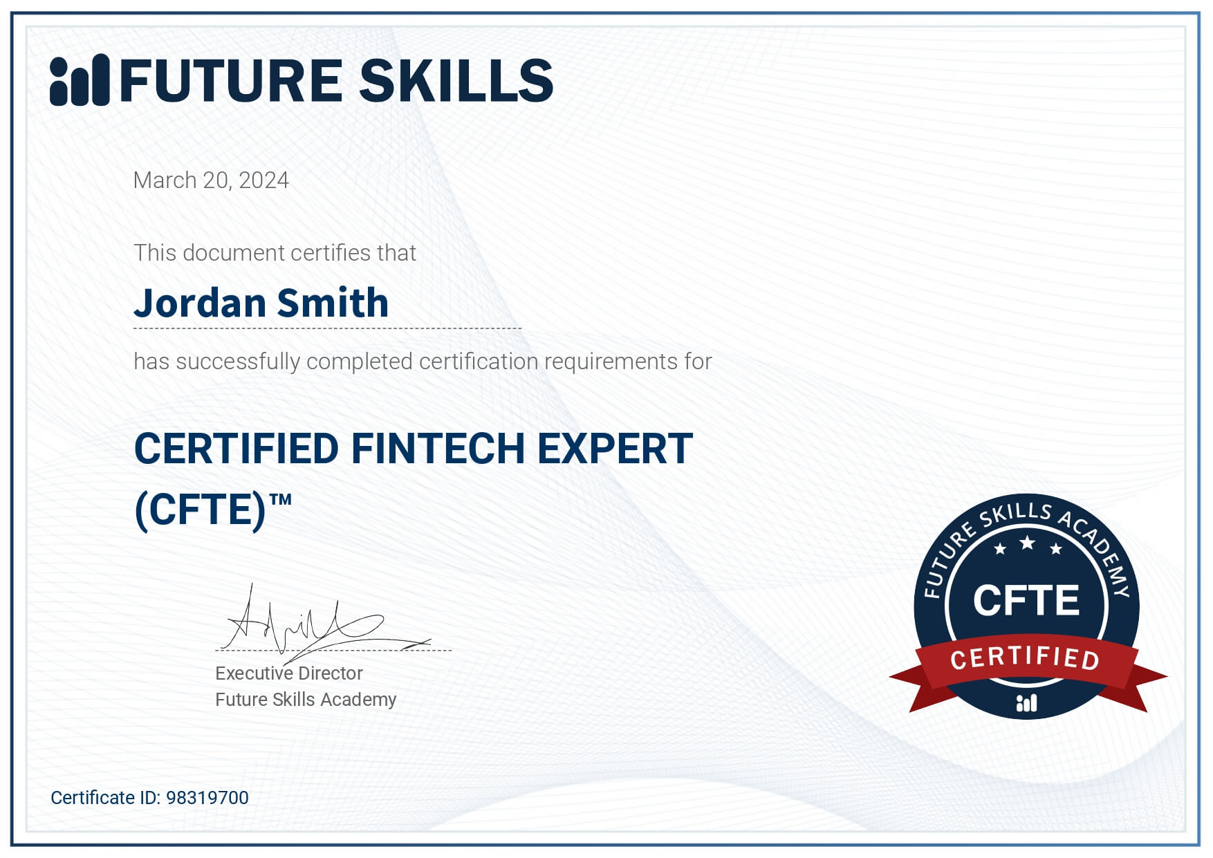 Certified Fintech Expert (CFTE)™